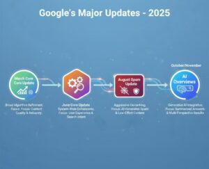 google seo updates 2025 timeline chart